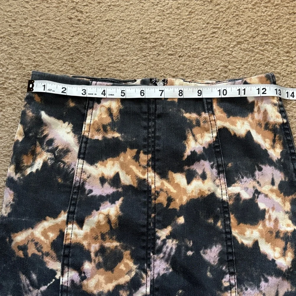 Free People Brown and Black Tie-Dye Modern Femme Skirt Size 2